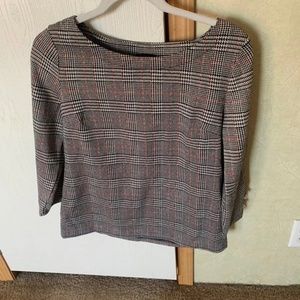 Plaid quarter sleeve dress shirt